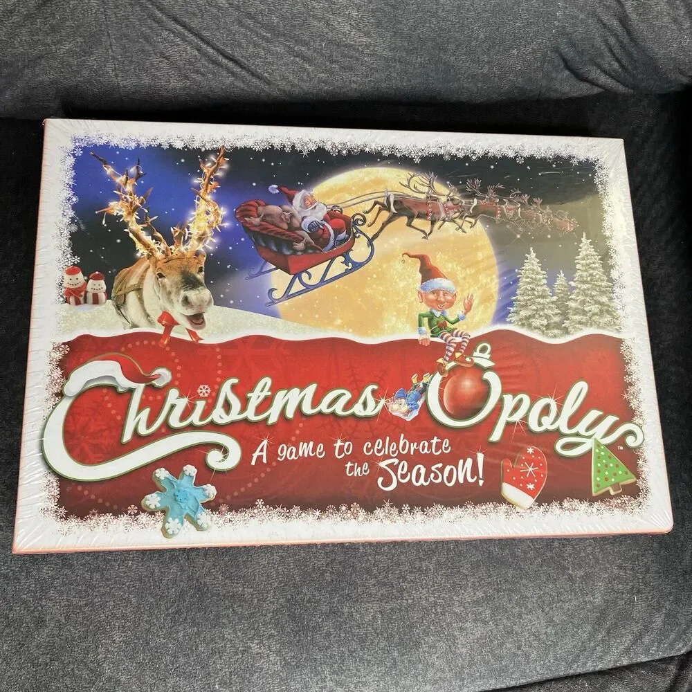 Christmas-Opoly Board Game Themed Monopoly Santa Reindeer New/Sealed! Holiday